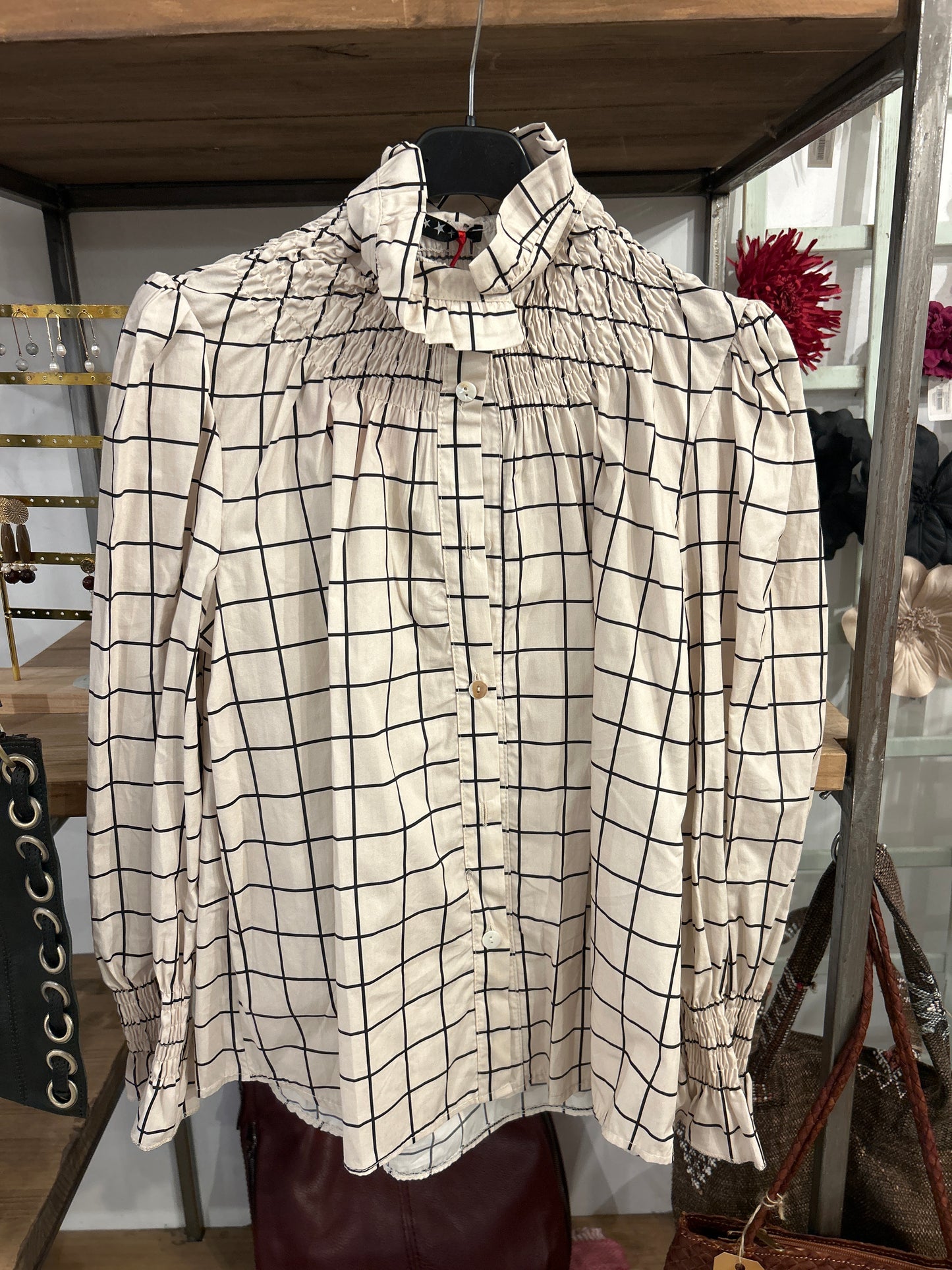 BLUSA CUELLO CUADROS