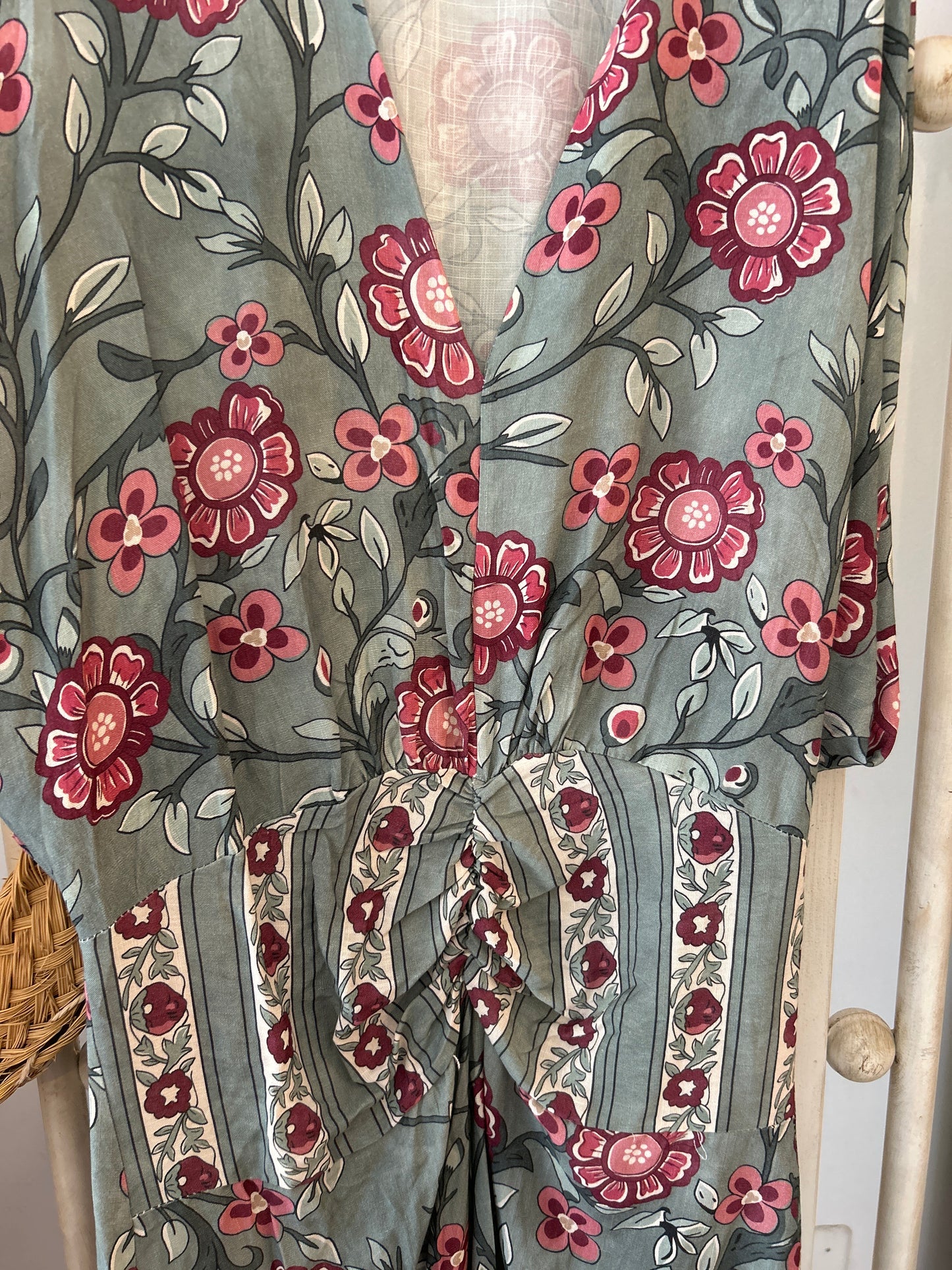 Vestido Manel verde flores