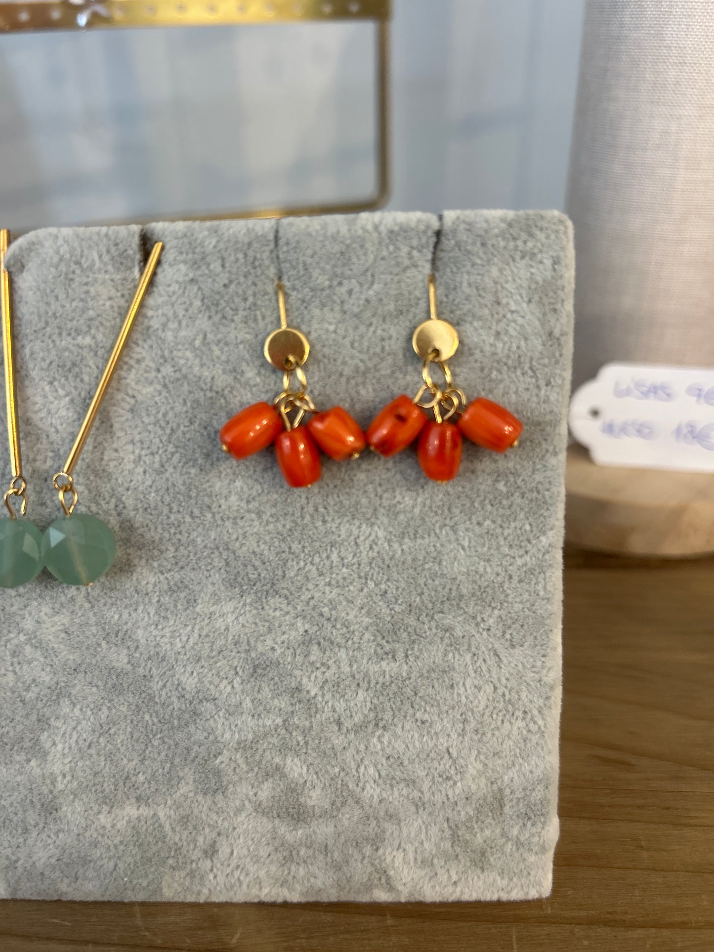 Pendientes racimo Coral
