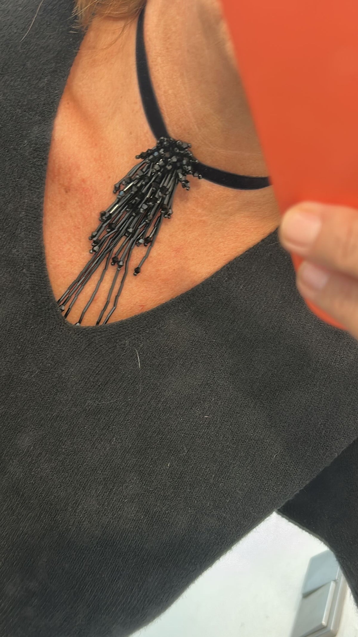 Choker Lluvia Negro