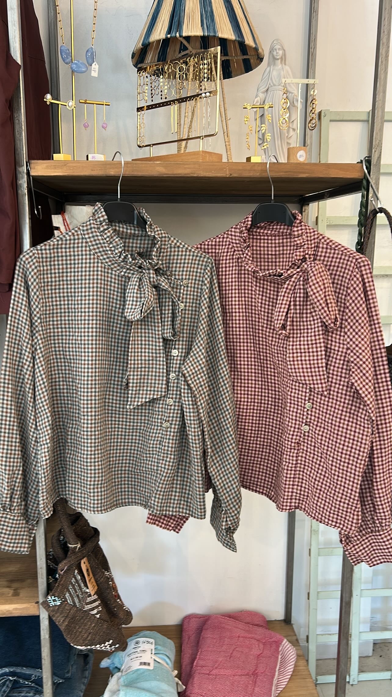 BLUSA CUADROS CIERRE LATERAL