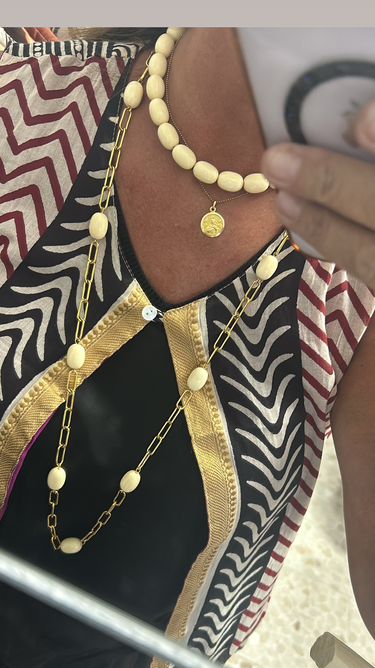 Collar Barril Hueso cadena