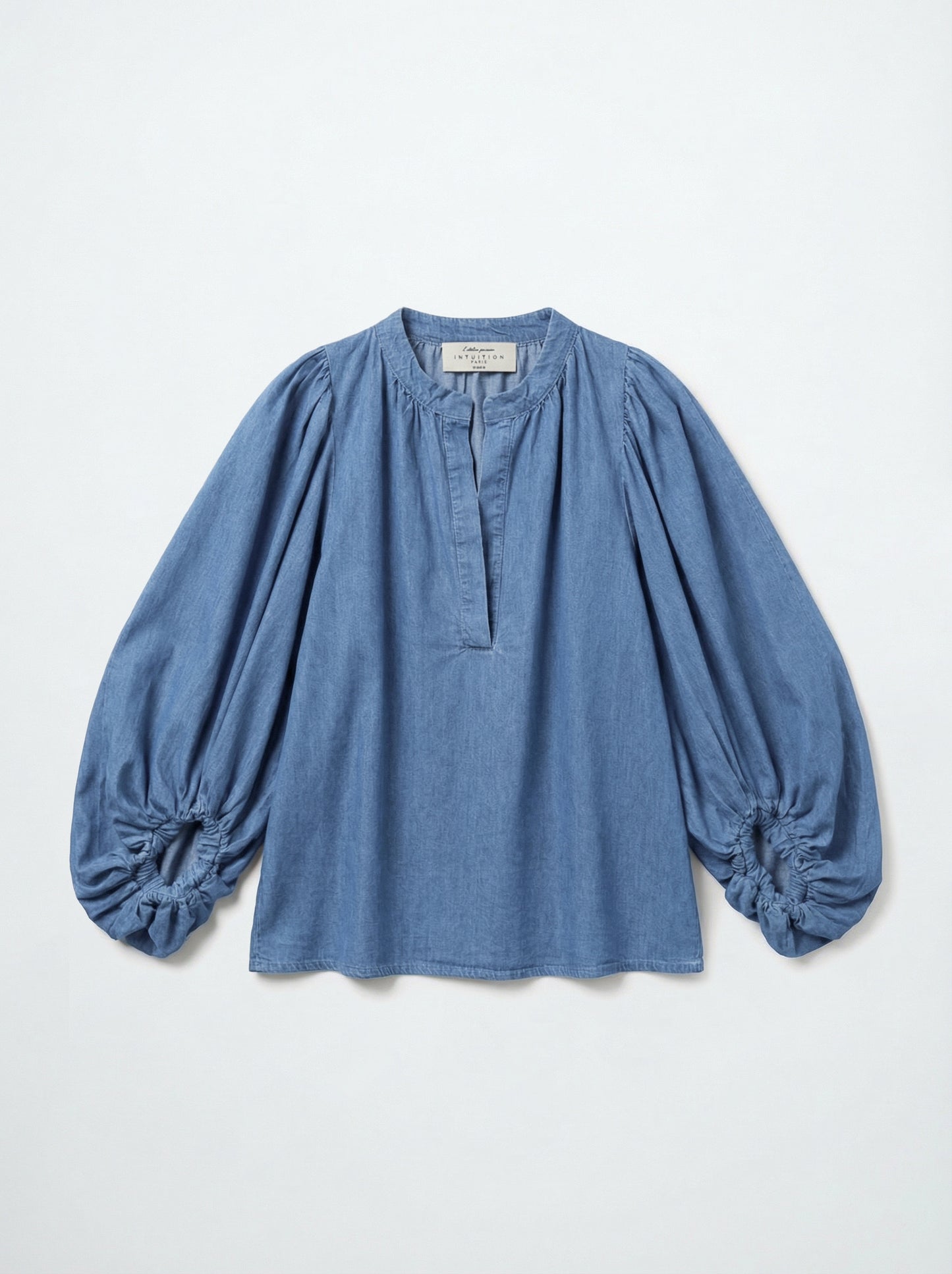 Blusa vaquera manga abullonada