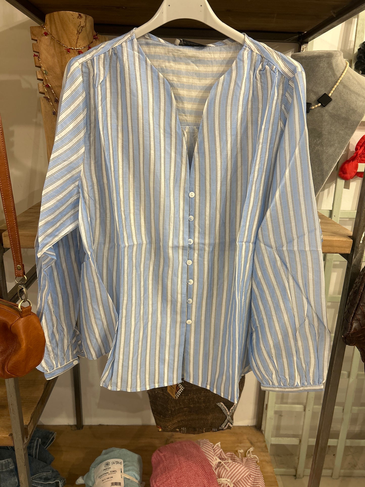 Blusa rayas apertura V