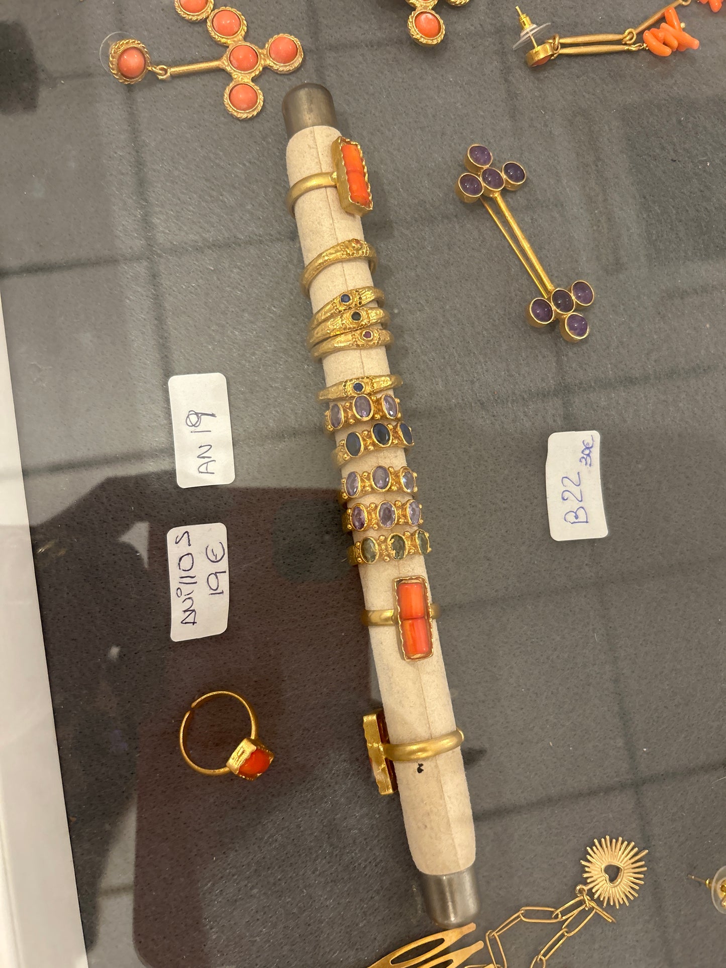 Anillo chapado piedra