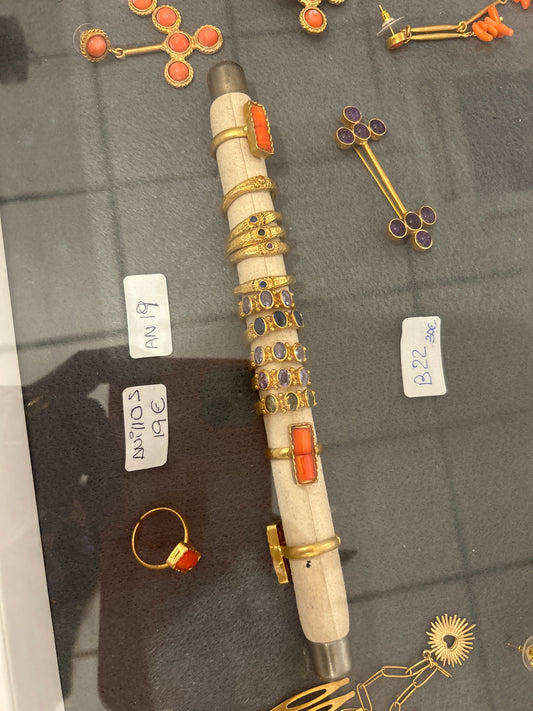 Anillo chapado piedra