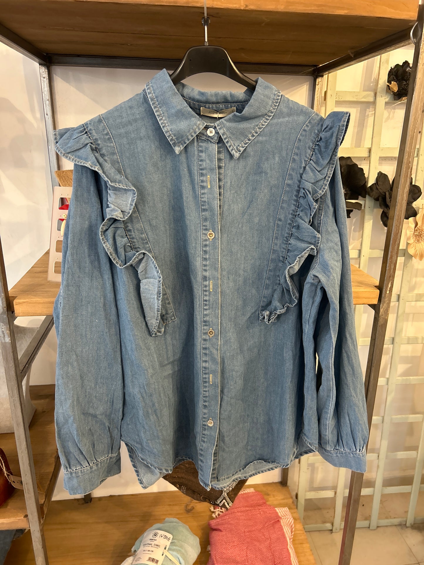 Blusa vaquera volante