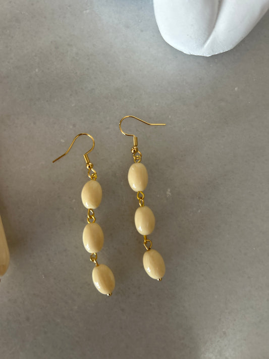 Pendientes triple Hueso