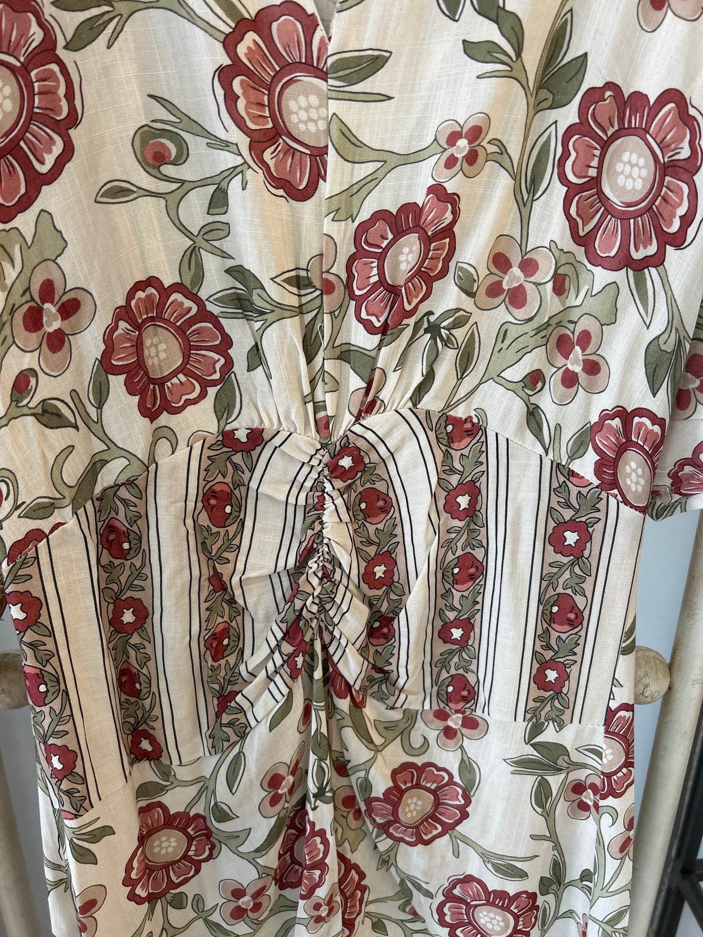 Vestido Manel Flores Beig