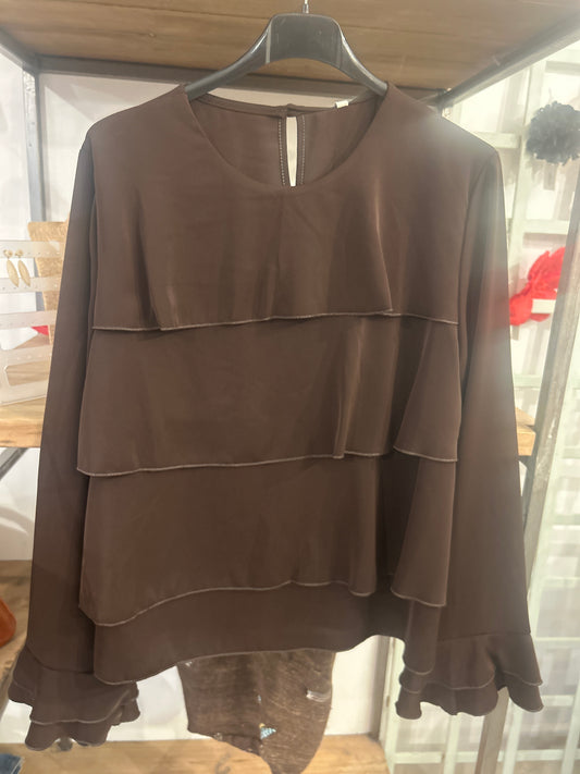 Blusa Chocolate Jaretas