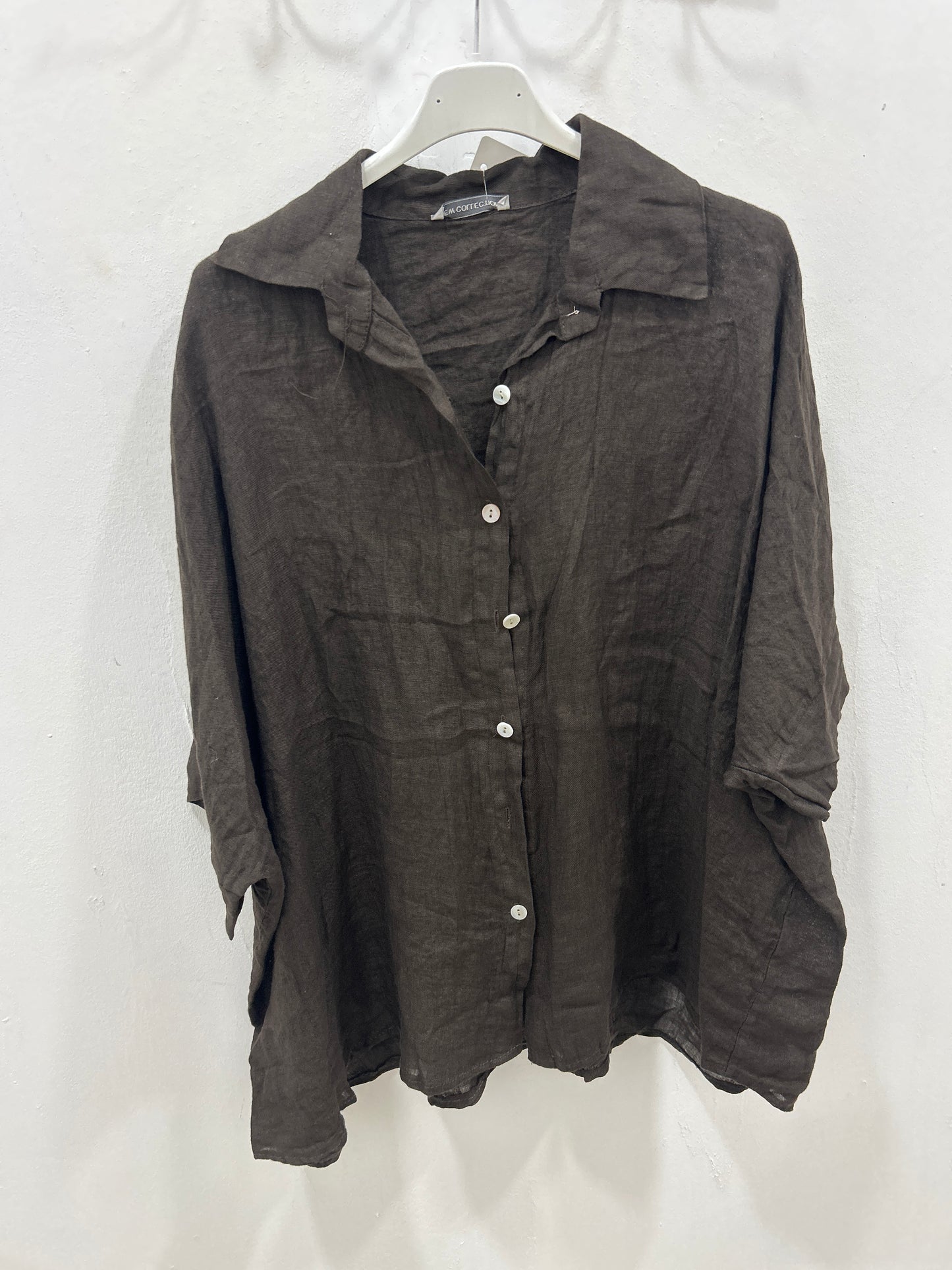 BLUSA LINO MANGA CORTA