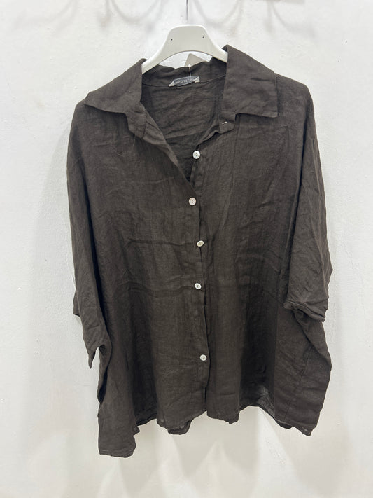 BLUSA LINO MANGA CORTA