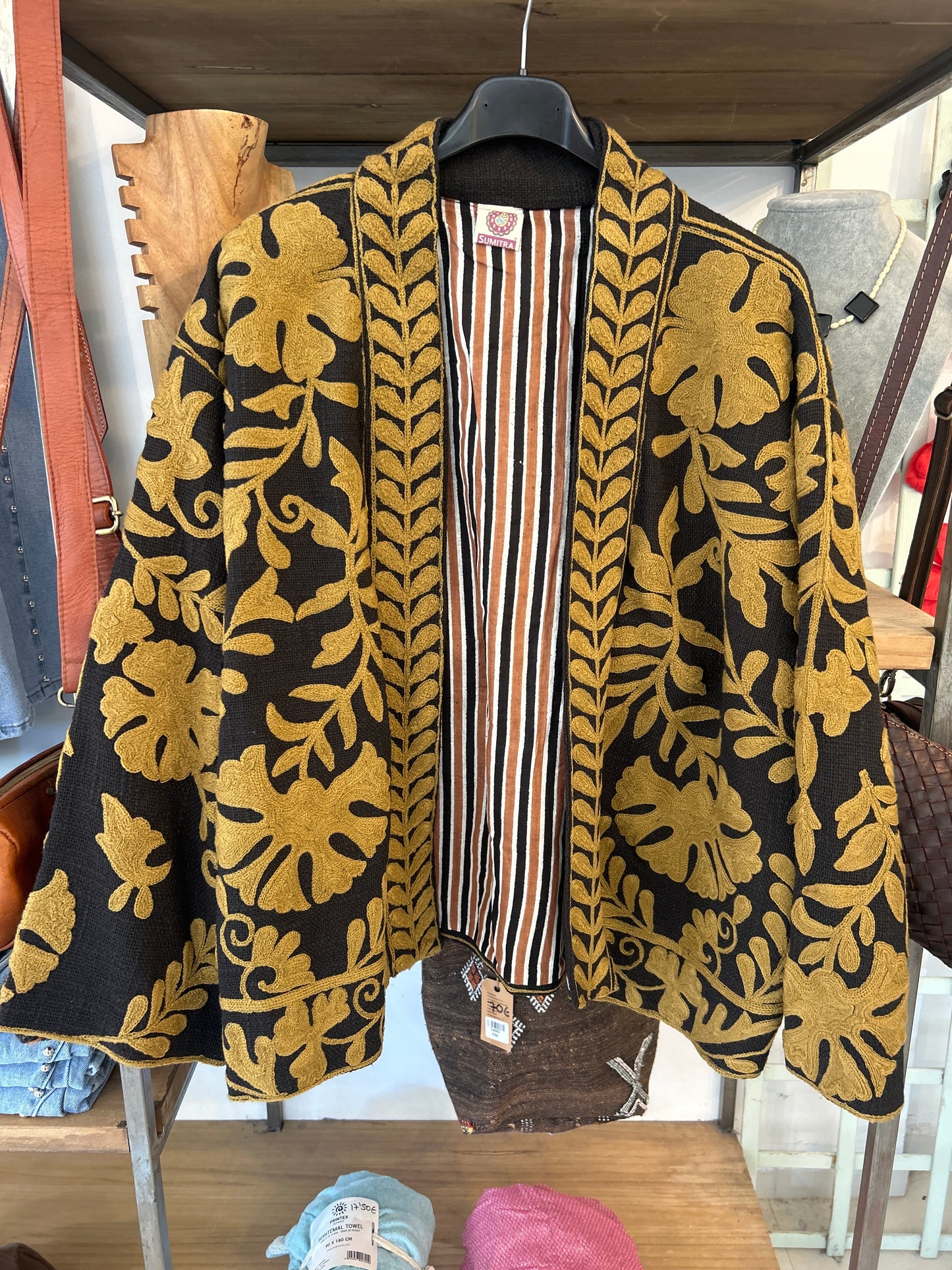 Chaqueta bordada Negra