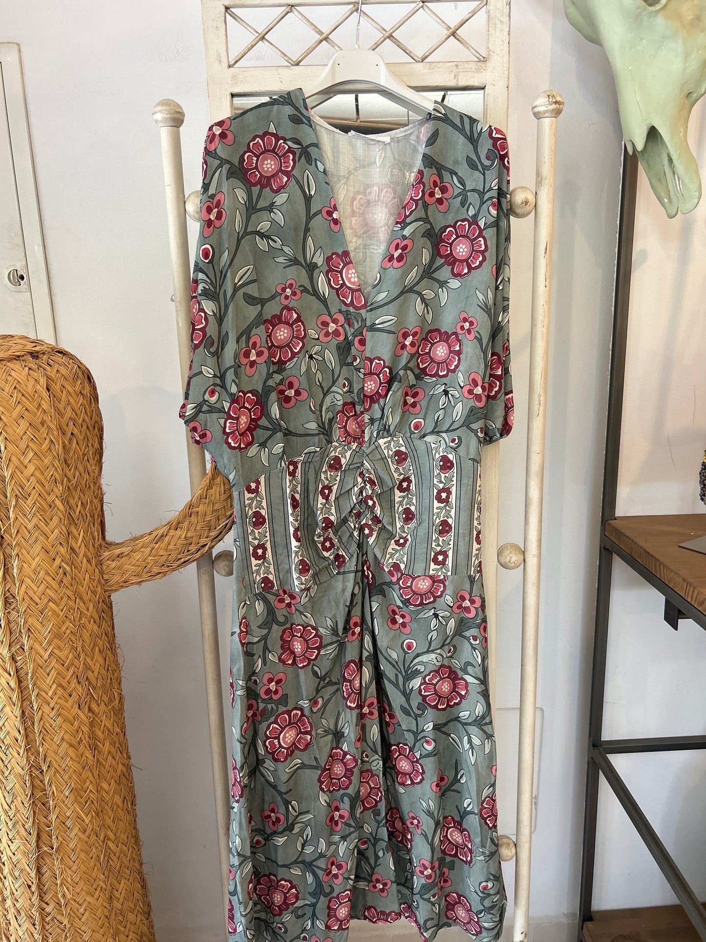 Vestido Manel verde flores