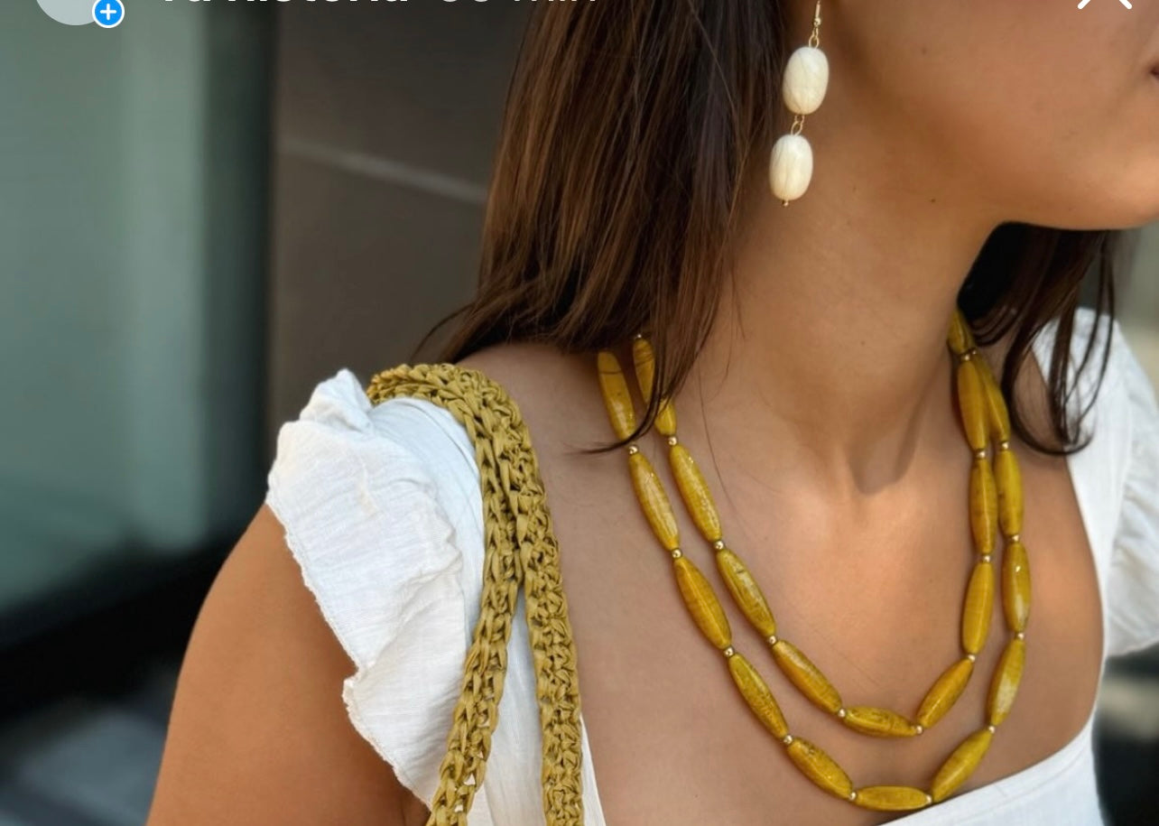 Pendientes Hueso dobles