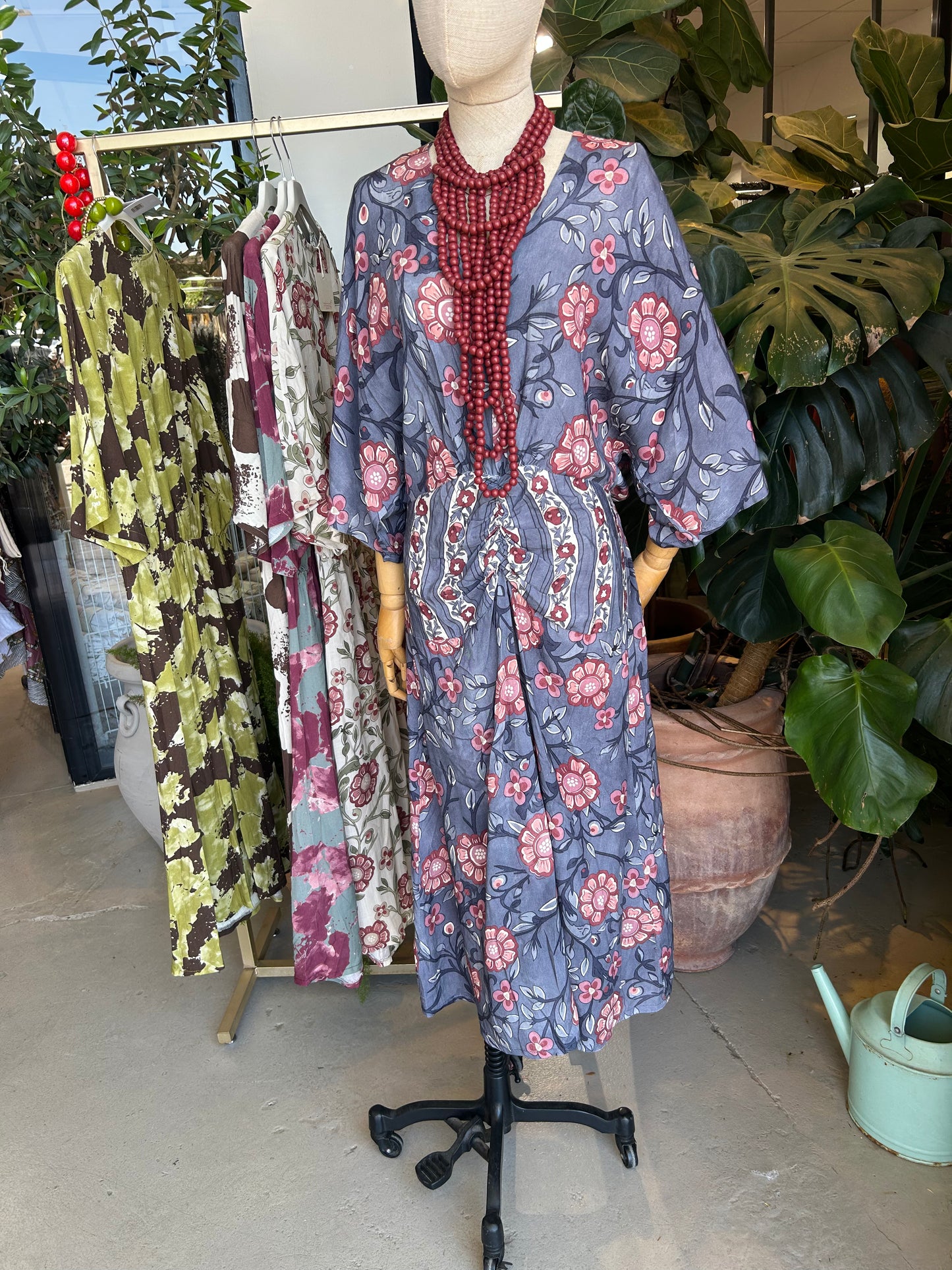 Vestido Manel Azul Flores