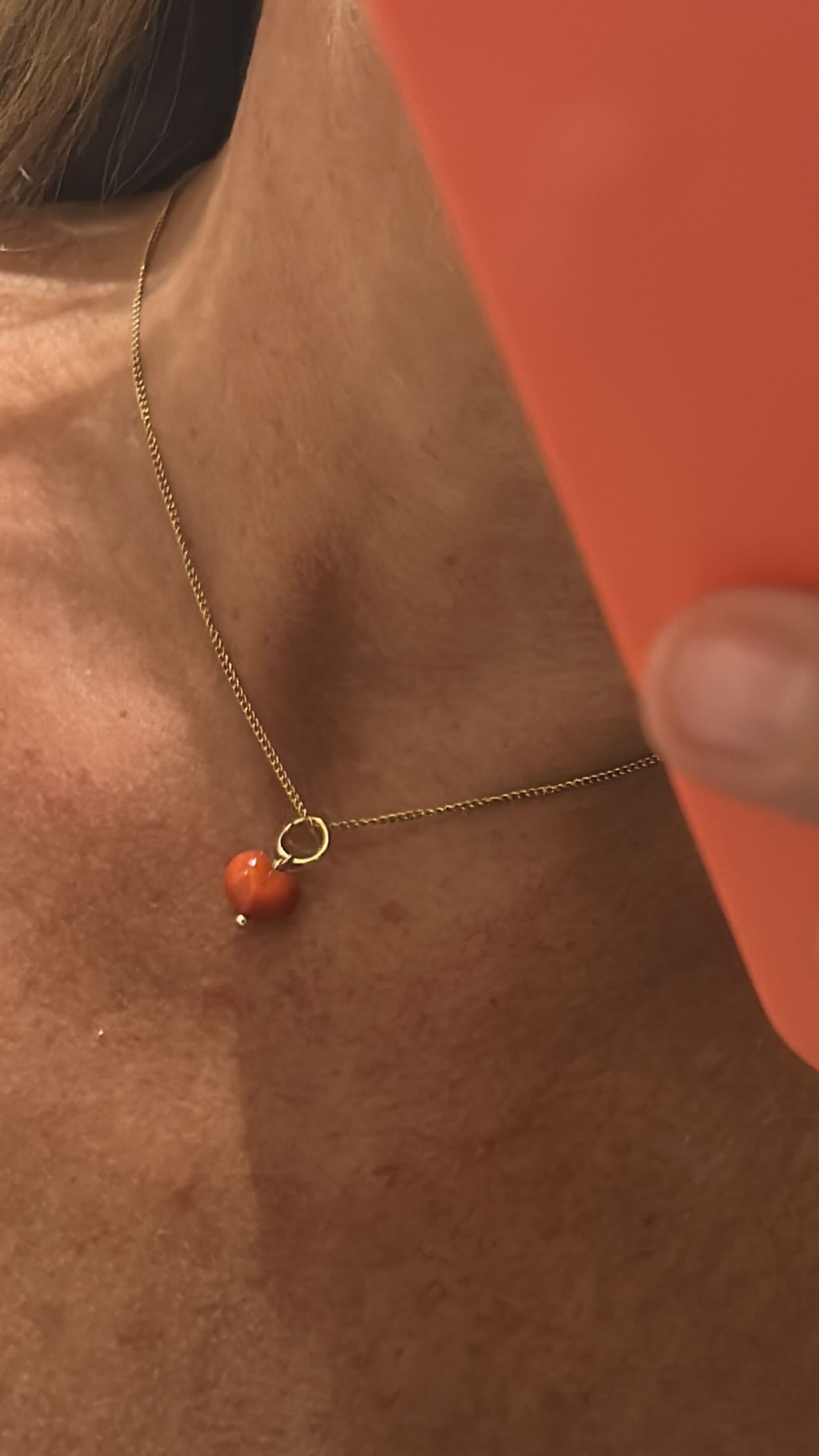 Corazón Agata Roja