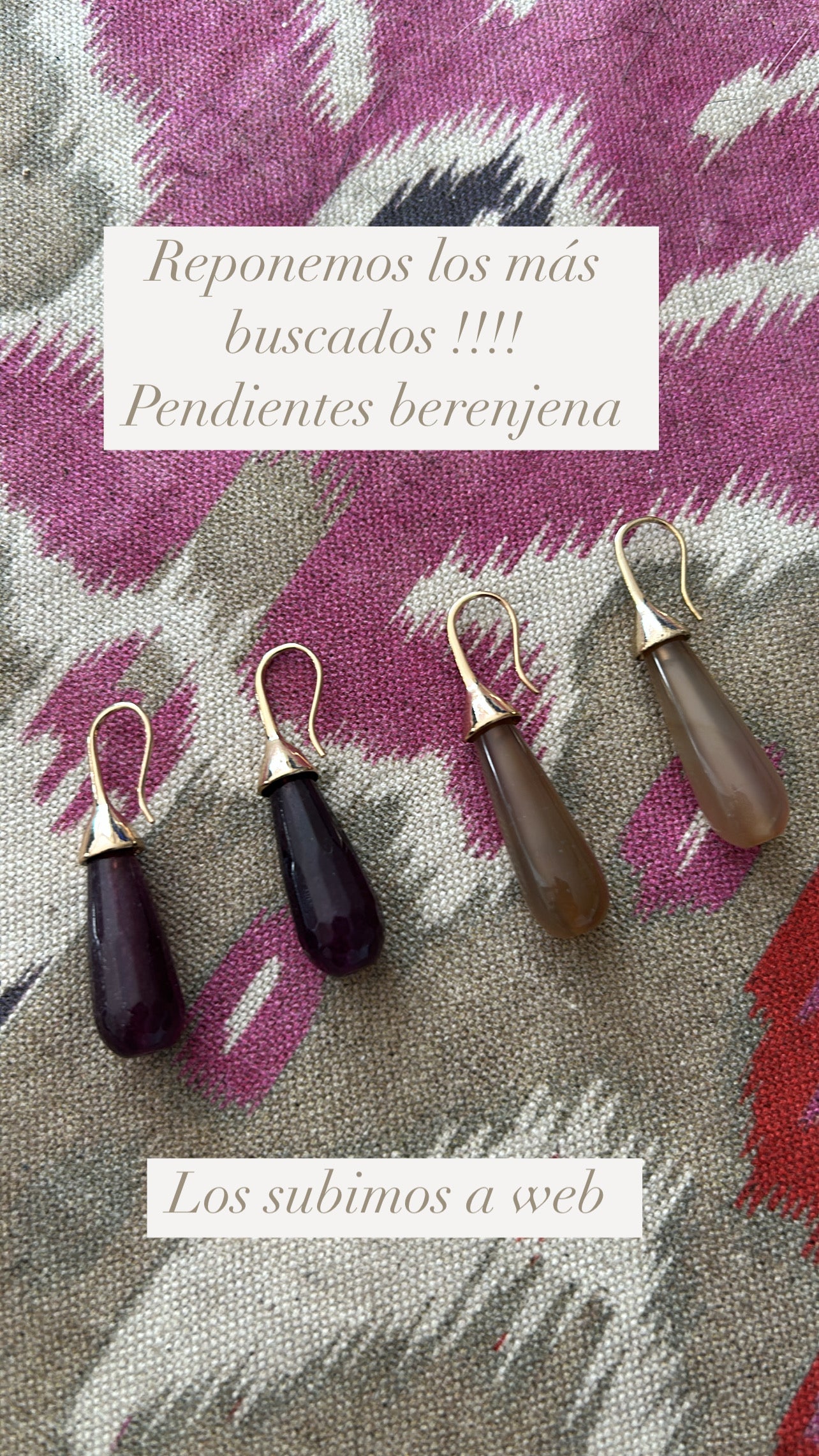 Pendientes Berengena