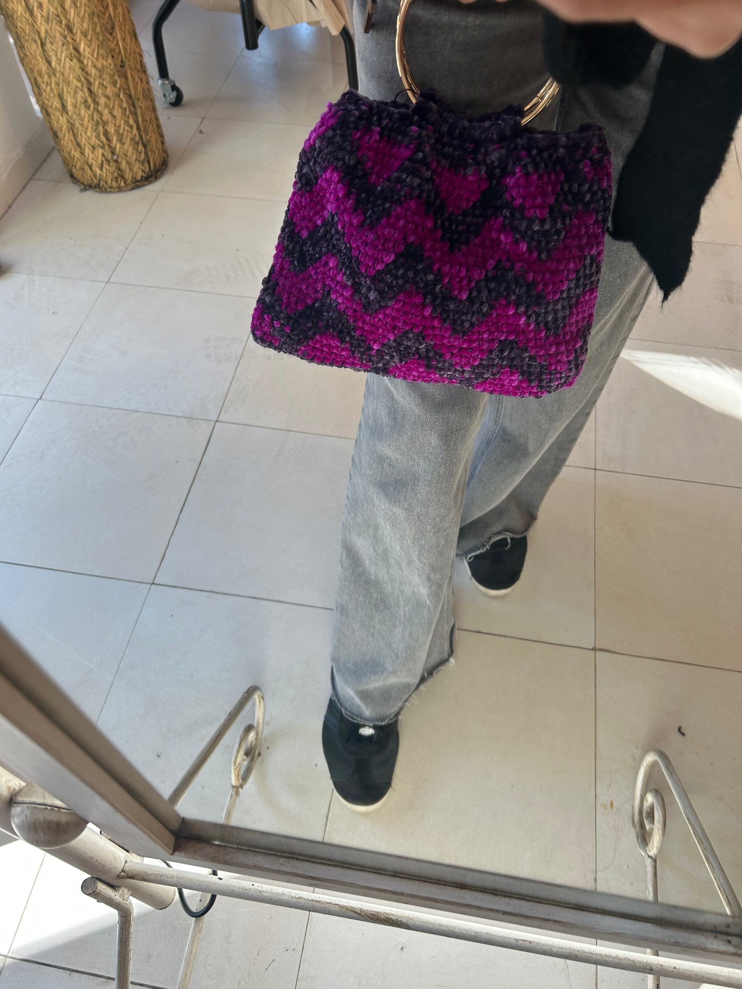 BOLSO ZIG ZAG MAKUI VELVET