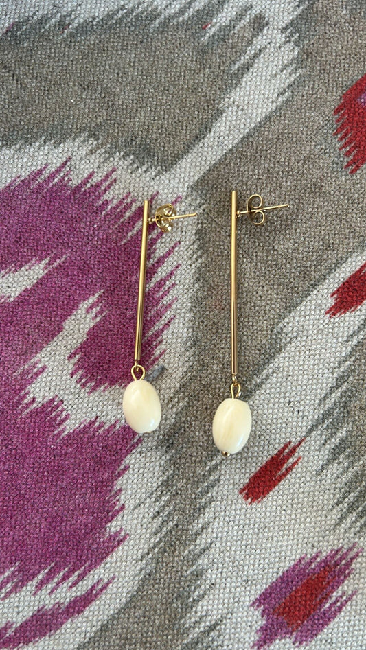 Pendientes Barra Hueso