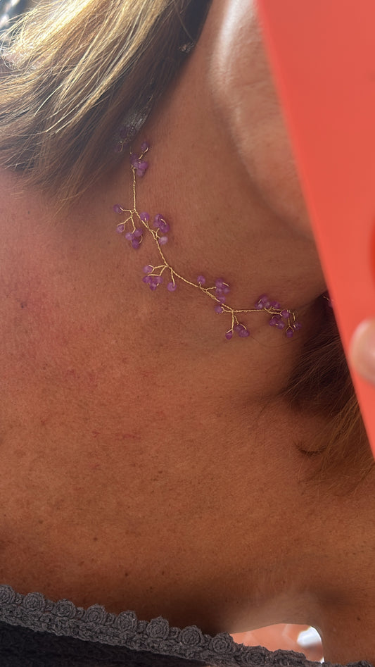 Choker Piedras morado