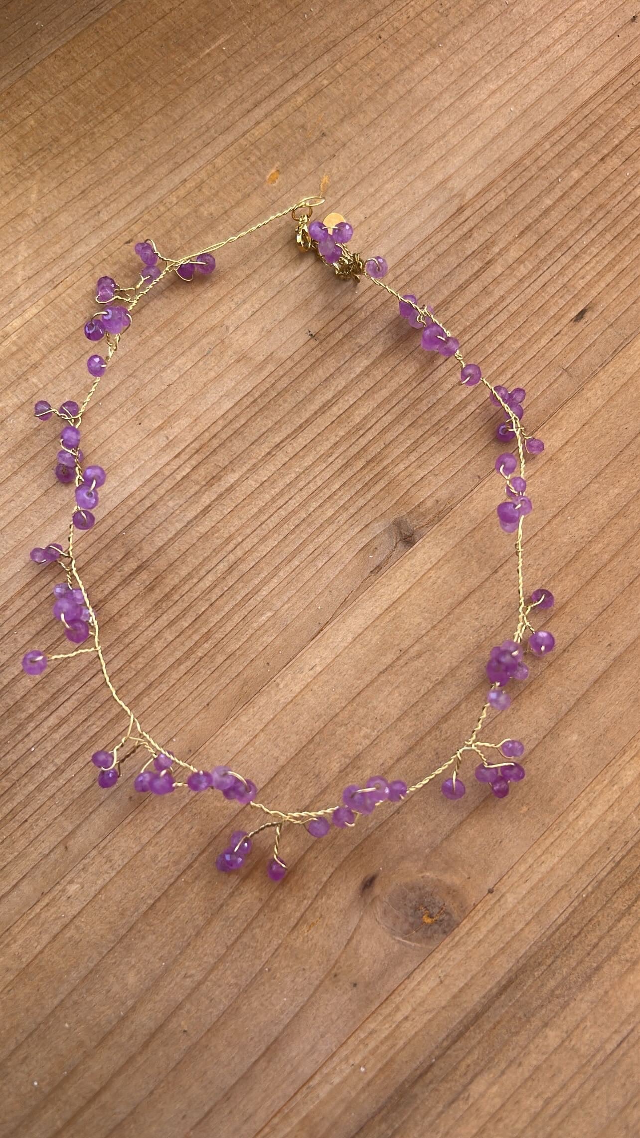 Choker Piedras morado