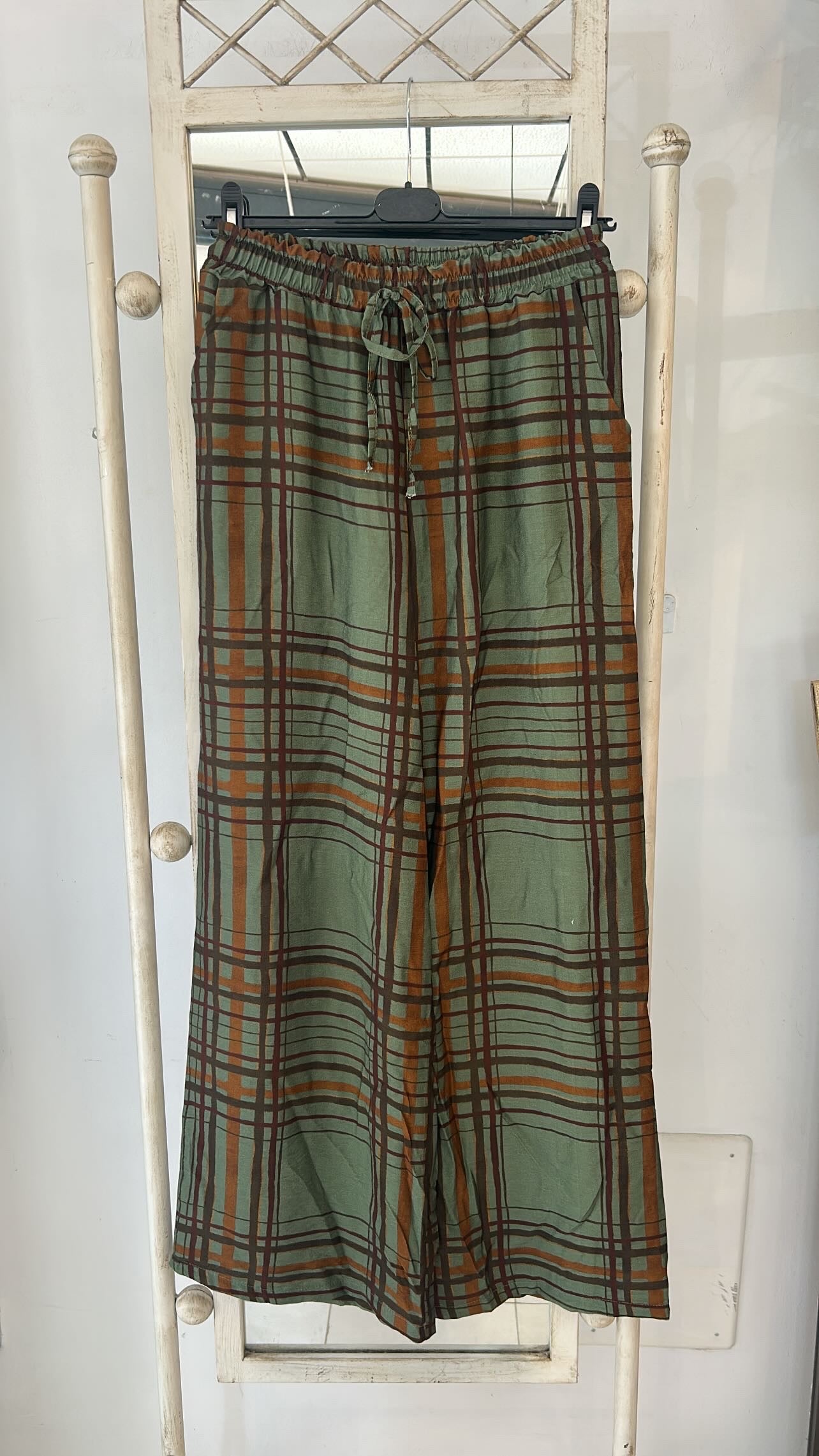 PANTALON CUADROS VERDES