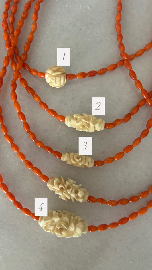 Collar hueso y coral