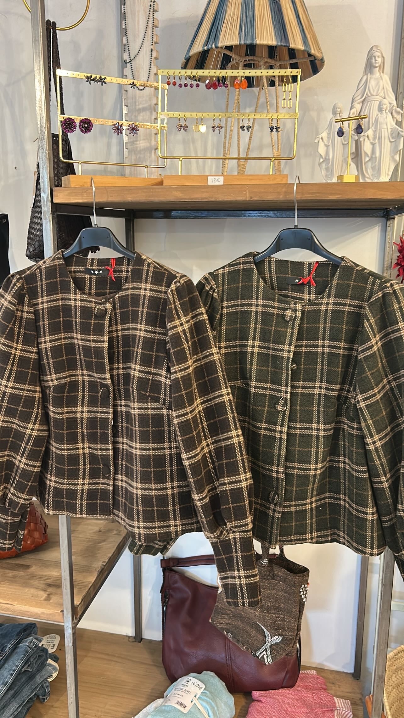 CHAQUETA CUADROS OXFORD VERDE