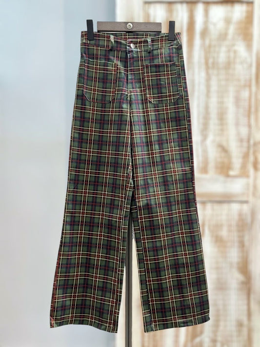 Pantalón verde cuadros
