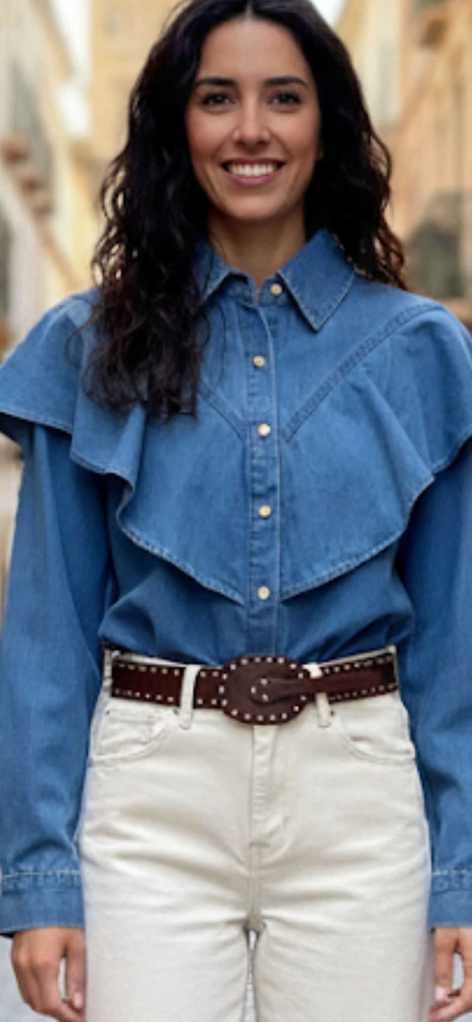 Blusa vaquera Volante