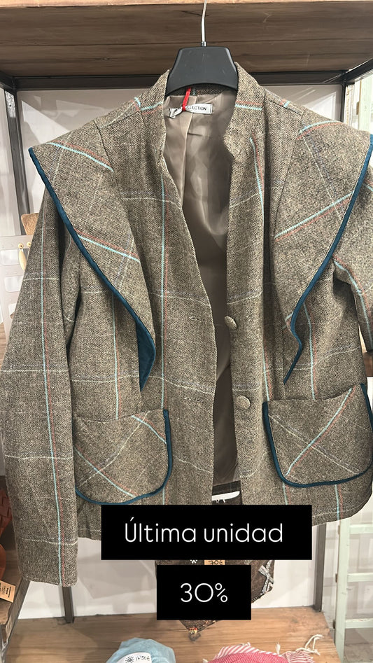 Chaqueta cuadros vivo